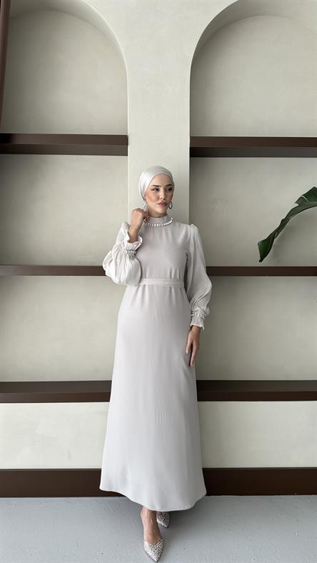 4726 T Krep Elbise-Taş