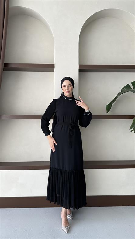 4743 T Abiye Elbise-Siyah