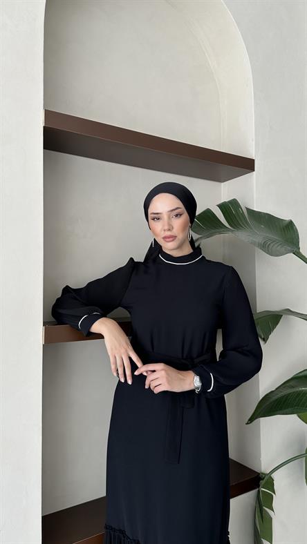 4743 T Abiye Elbise-Siyah