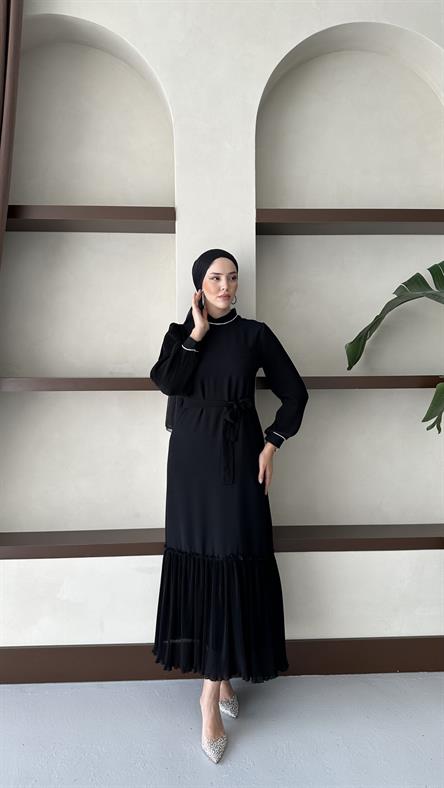 4743 T Abiye Elbise-Siyah