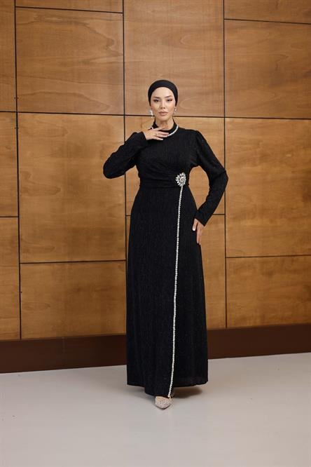 4781 T Abaya Elbise-Siyah