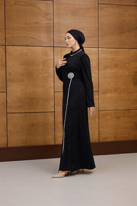 4781 T Abaya Elbise-Siyah