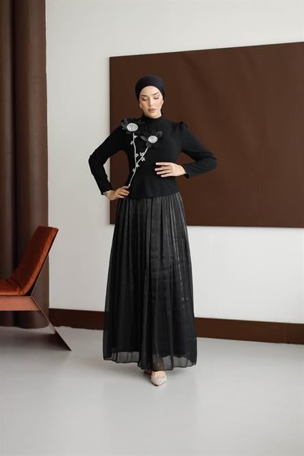 4788 T Abiye Elbise-Siyah