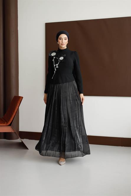 4788 T Abiye Elbise-Siyah