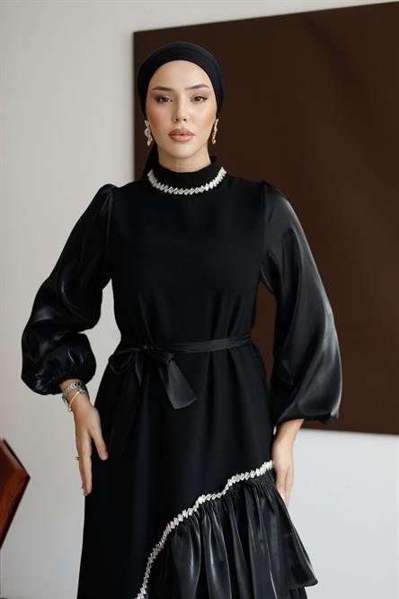 4793 T Abiye Elbise-Siyah