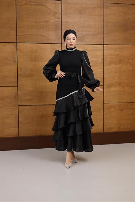 4799 T Abiye Elbise-Siyah