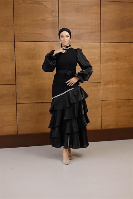 4799 T Abiye Elbise-Siyah