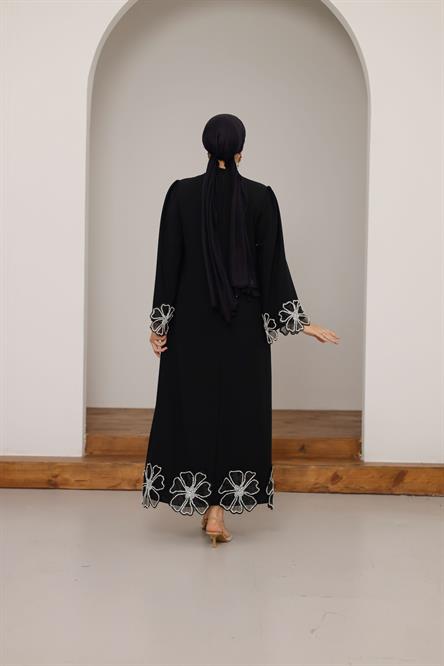 4802 T Abaya Elbise-Siyah