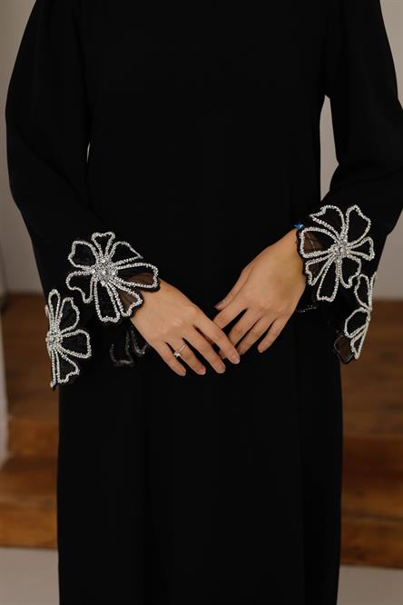 4802 T Abaya Elbise-Siyah
