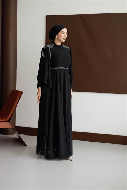 4803 T Abiye Elbise-Siyah