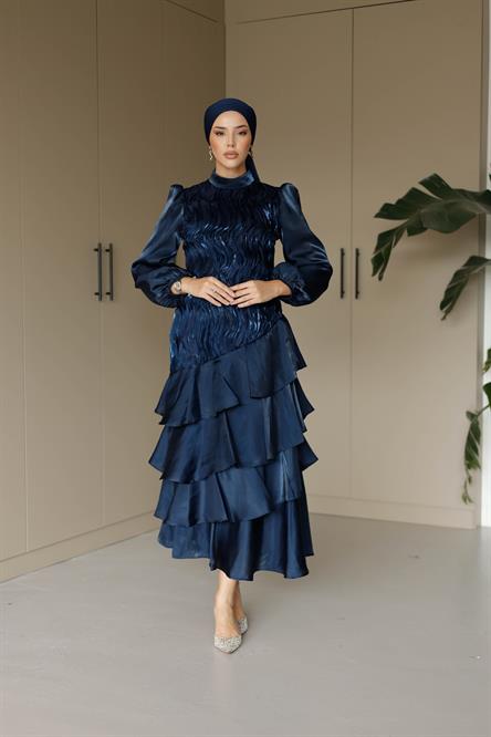 4813 T Organize Tül-Lacivert