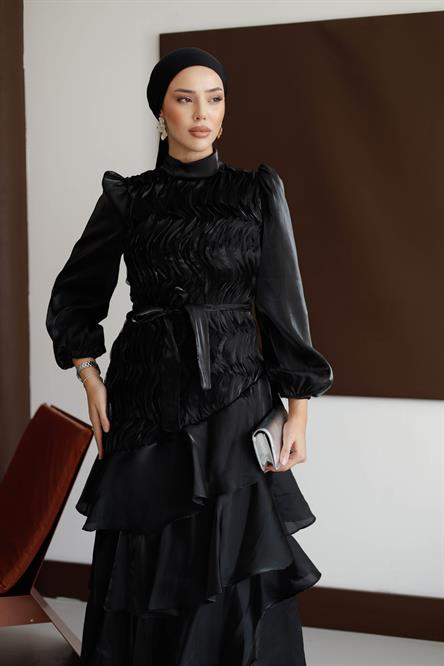 4813 T Organize Tül-Siyah