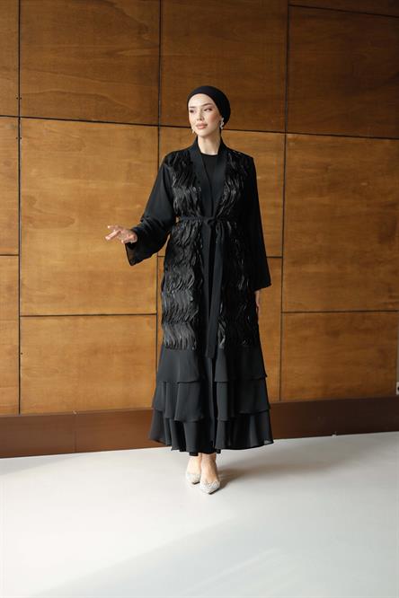 4816 T Abaya Takım-Siyah