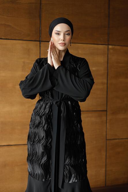 4816 T Abaya Takım-Siyah