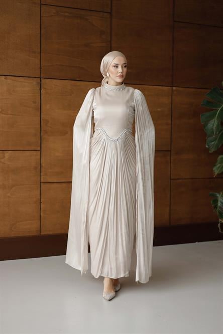 4817 T Periline Abiye-Bej