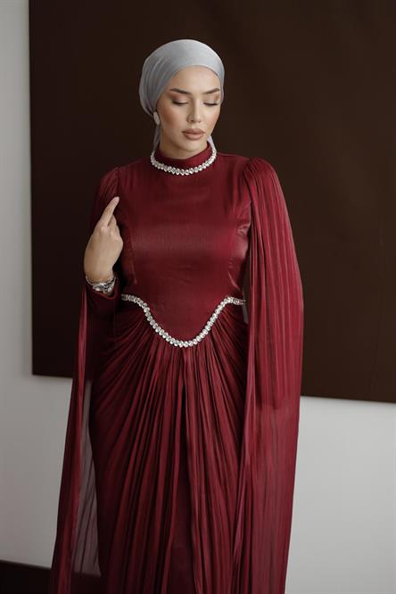 4817 T Periline Abiye-Bordo