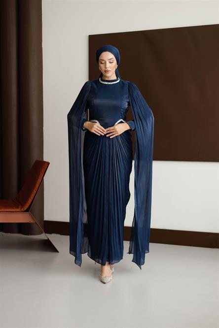 4817 T Periline Abiye-Lacivert