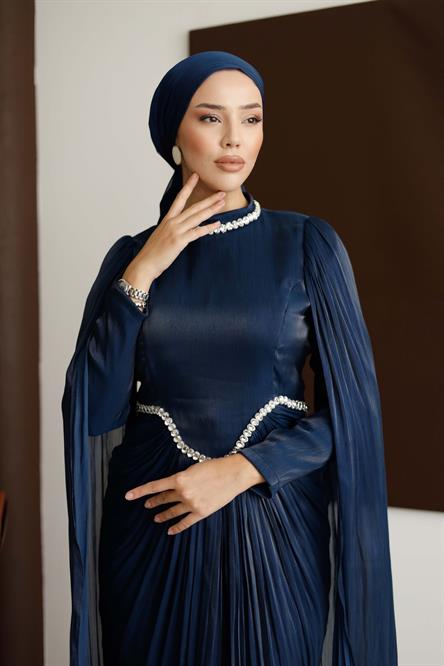 4817 T Periline Abiye-Lacivert