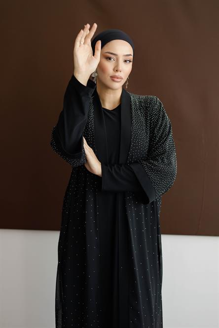 4831 T Abaya Takım-Siyah