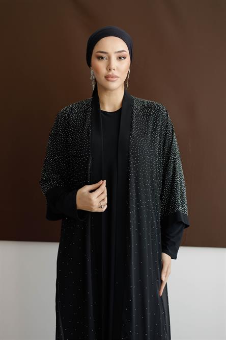 4831 T Abaya Takım-Siyah