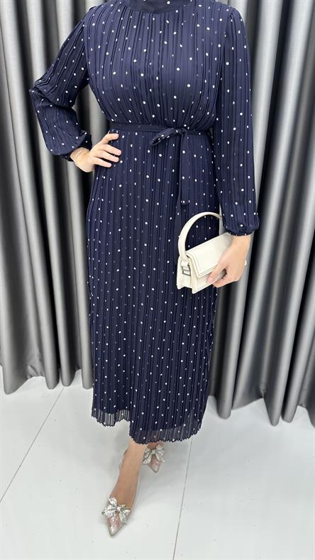 4890 S Bayan Elbise-Lacivert