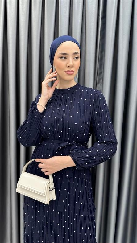 4890 S Bayan Elbise-Lacivert