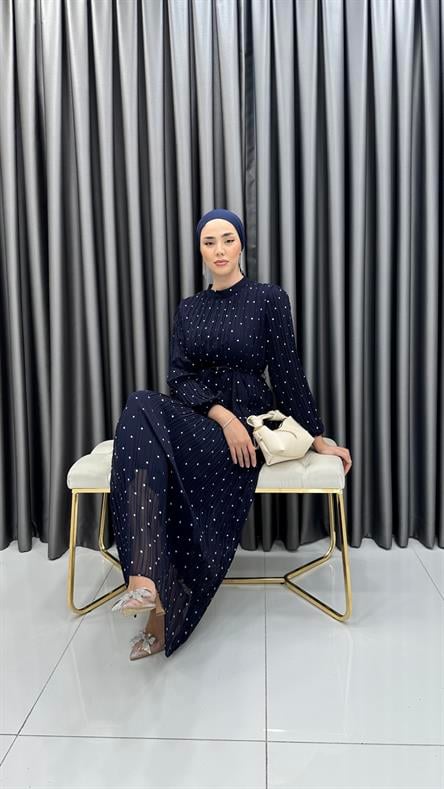 4890 S Bayan Elbise-Lacivert