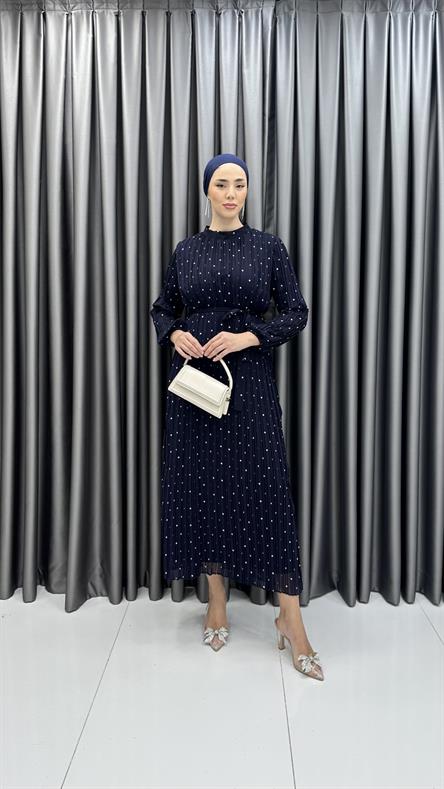 4890 S Bayan Elbise-Lacivert