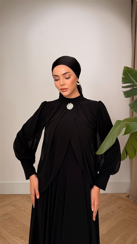 4948 T Bayan Elbise-Siyah