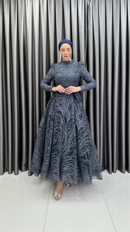 4958 Göknel Abiye-İndigo Mavi