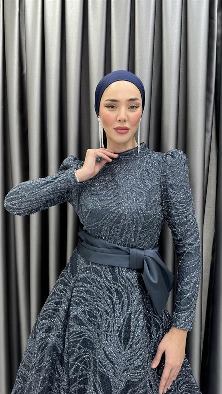 4958 Göknel Abiye-İndigo Mavi