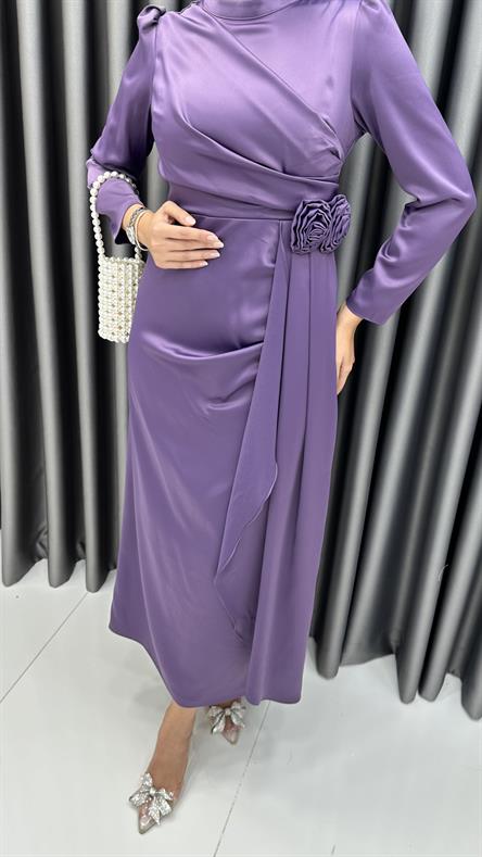 4964 S Abiye Elbise-Mor