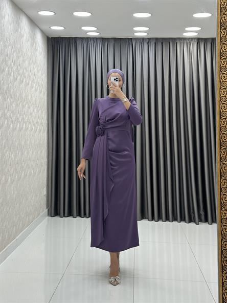 4964 S Abiye Elbise-Mor