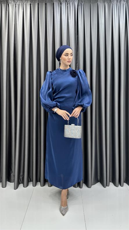 4972 S Abiye Elbise-Lacivert
