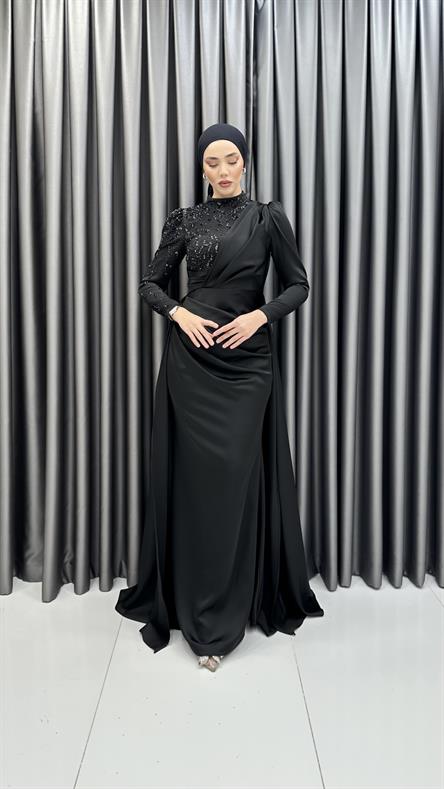 4976 Beauty Abiye-Siyah