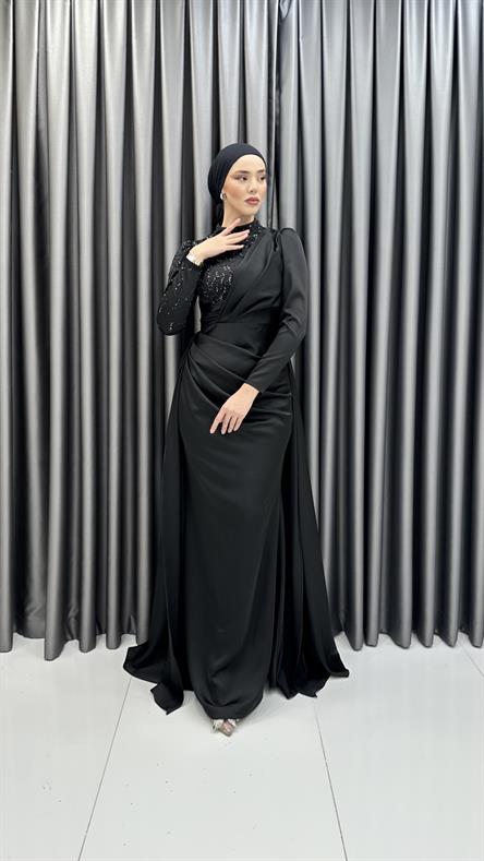 4976 Beauty Abiye-Siyah