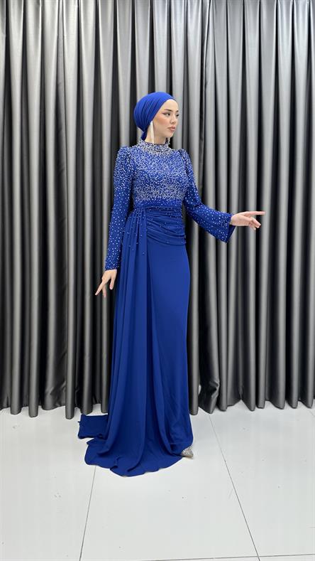 4992 H Ayşin Abiye-Saks Mavi