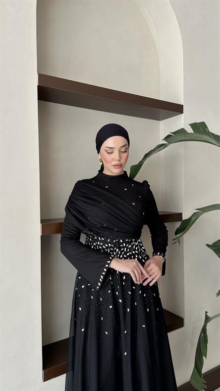 5002 H Elise Abiye-Siyah