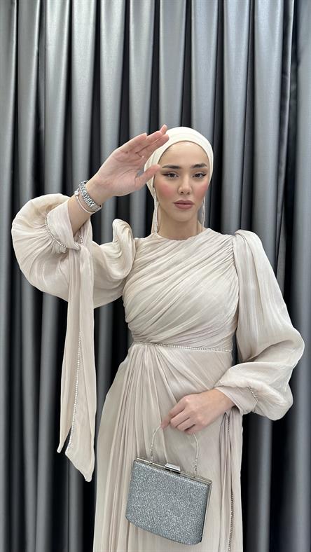 5019 D Abiye Elbise-Taş