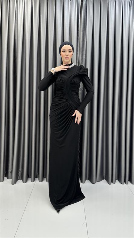5020 Favor Abiye-Siyah