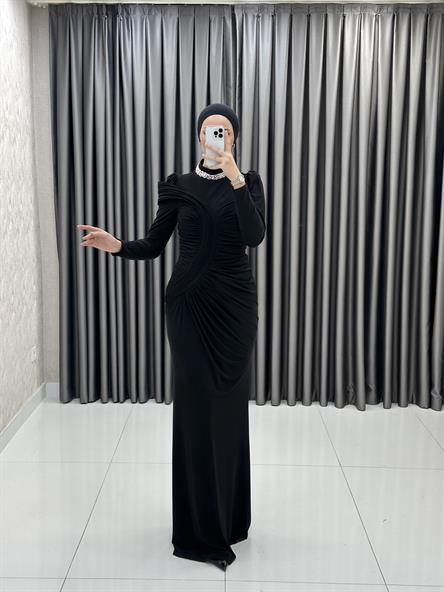 5020 Favor Abiye-Siyah
