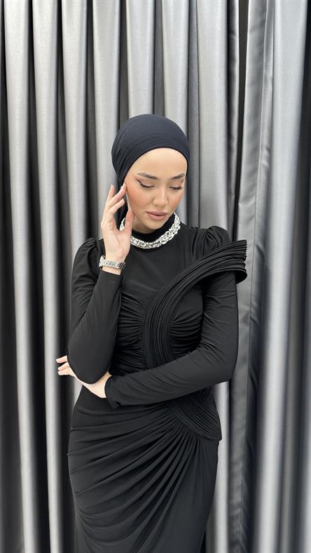 5020 Favor Abiye-Siyah