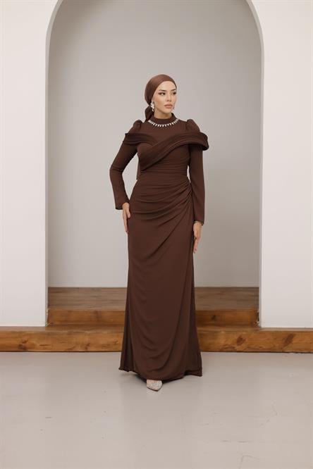 5023 H Lolanda Abiye-Kahve Rengi