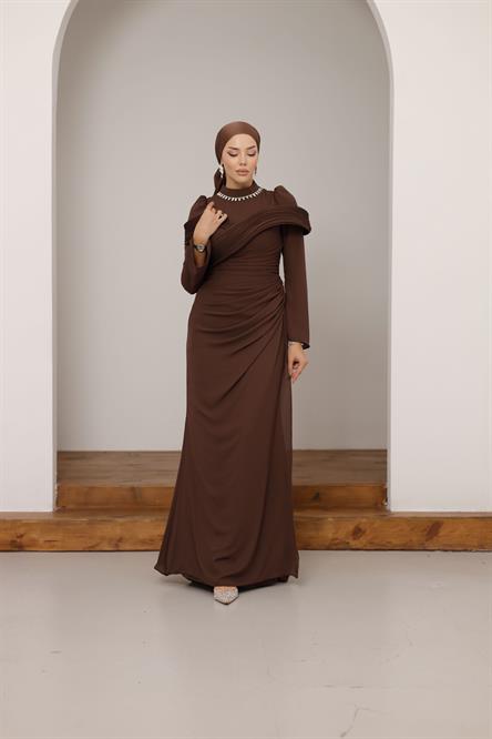 5023 H Lolanda Abiye-Kahve Rengi