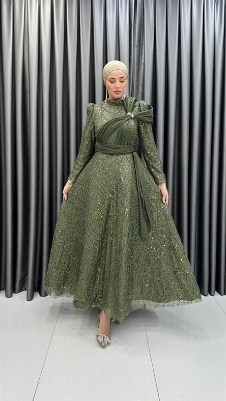 5039 Esmee Abiye-Yeşil