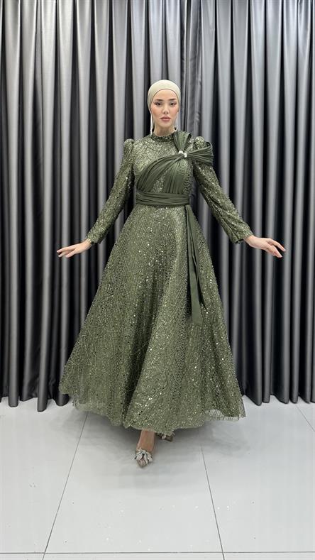 5039 Esmee Abiye-Yeşil