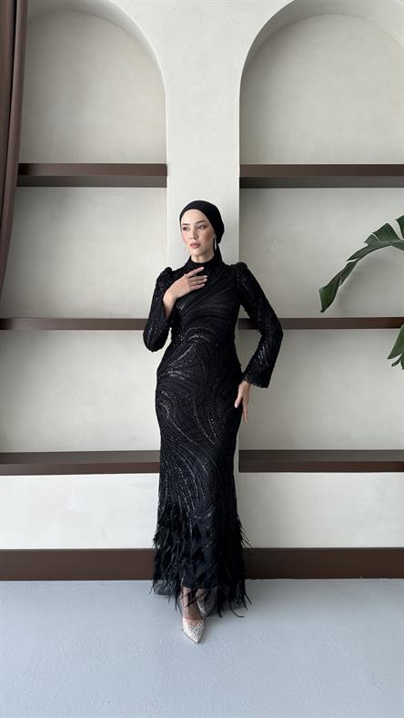 5039 H Ahenk Abiye-Siyah