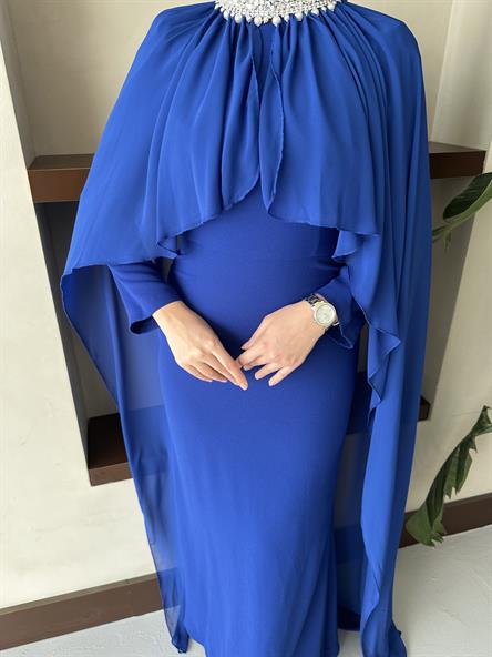 5080 Periline Abiye-Saks Mavi