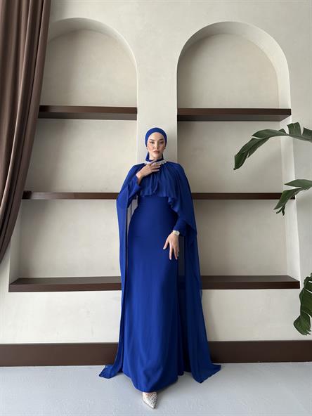 5080 Periline Abiye-Saks Mavi