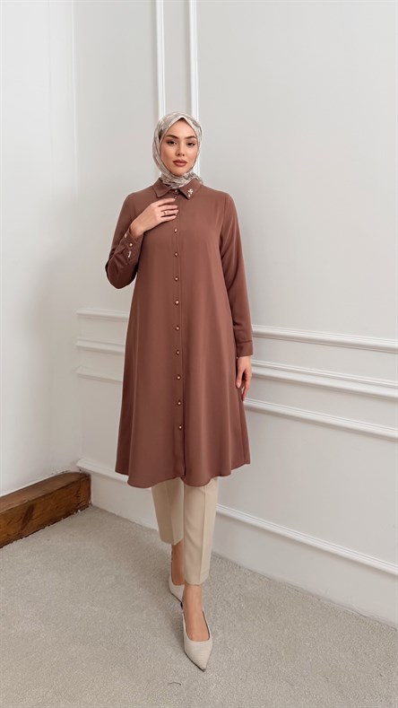 5105 N Bayan Tunik-Açık Kahve